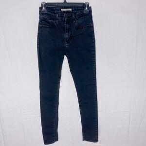 Levi’s 721 Washed Black High Rise Skinny Jeans 27